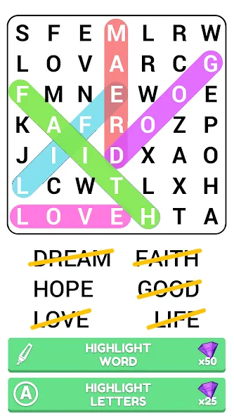 Word Search Puzzle Game  [МОД Бесконечные монеты] Screenshot 3