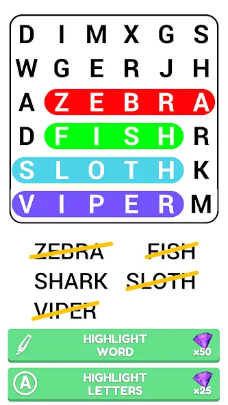 Word Search Puzzle Game  [МОД Бесконечные монеты] Screenshot 4