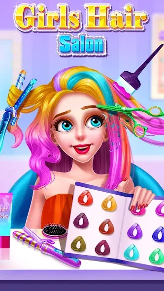 Girls Hair Salon  [МОД Бесконечные деньги] Screenshot 1