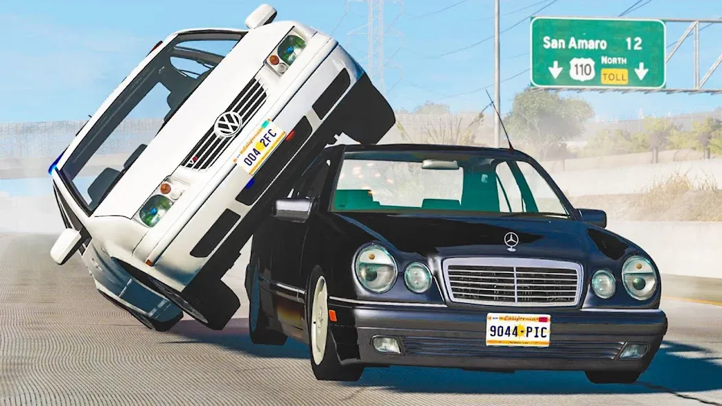 Realistic Car Crash Simulator (Реалистичный симулятор автокатастроф)  [МОД Меню] Screenshot 2