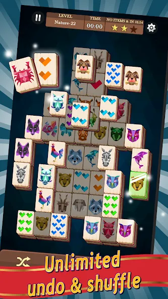 Mahjong (Маджонг)  [МОД Бесконечные монеты] Screenshot 2