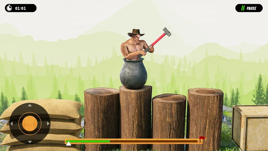 Hammer Climber Man: Pot Man 3D  [МОД Mega Pack] Screenshot 3