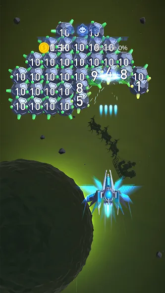 Dust Settle 3D - Galaxy Attack (Даст Сеттл 3Д)  [МОД Бесконечные монеты] Screenshot 2