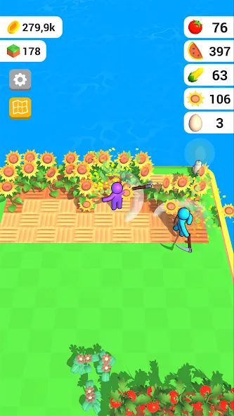 Farm Land - Farming life game (Фарм Лэнд)  [МОД Меню] Screenshot 3