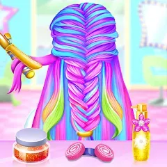 Скачать взлом Braided Hair Salon Girls Games  [МОД Много денег] - полная версия apk на Андроид