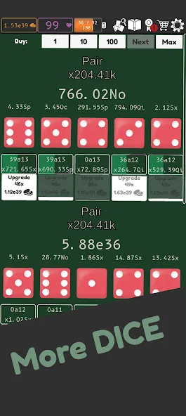 Idle Dice 2 (Айдл Дайс 2)  [МОД Бесконечные деньги] Screenshot 1