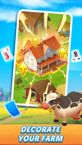 Solitaire Farm Adventure (Солитер)  [МОД Бесконечные деньги] Screenshot 4