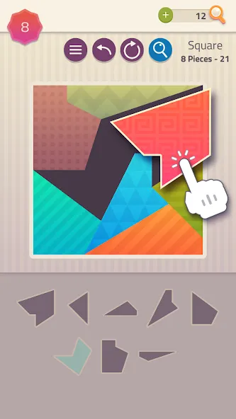 Polygrams - Tangram Puzzles (Полиграммы)  [МОД Unlocked] Screenshot 1