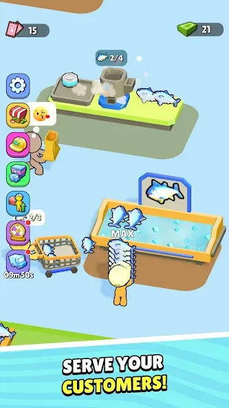 My Fish Mart: Idle Tycoon Game (Мой рыбный магазин)  [МОД Mega Pack] Screenshot 2