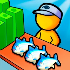 Взломанная My Fish Mart: Idle Tycoon Game (Мой рыбный магазин)  [МОД Mega Pack] - полная версия apk на Андроид