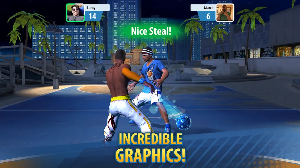 Basketball Stars: Multiplayer (Баскетбол Старс)  [МОД Menu] Screenshot 4