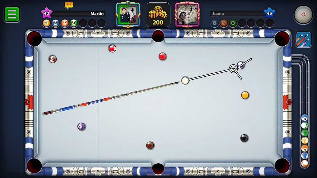 8 Ball Pool (Шаровый Бильярд)  [МОД Бесконечные монеты] Screenshot 3