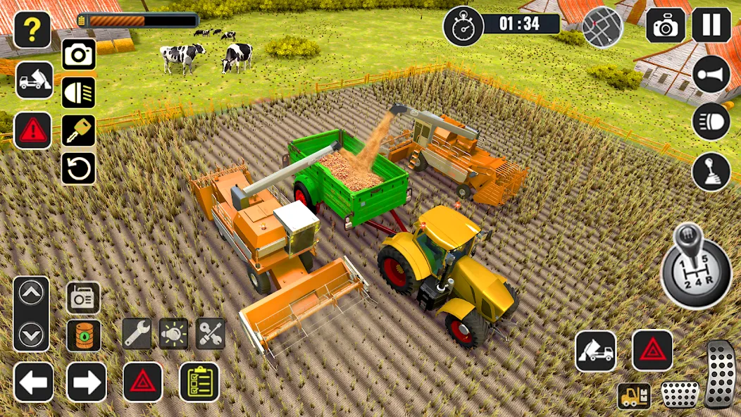 Tractor Farming Game Harvester  [МОД Меню] Screenshot 3