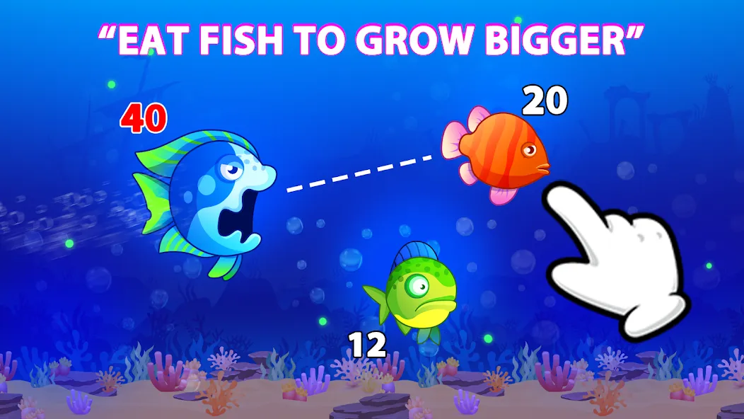 Eat Fish.IO : Fish Battle  [МОД Бесконечные монеты] Screenshot 1