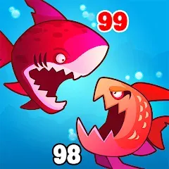 Скачать взломанную Eat Fish.IO : Fish Battle  [МОД Бесконечные монеты] - полная версия apk на Андроид