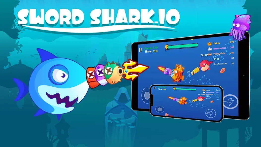 Sword Shark.io - Hungry Shark  [МОД Menu] Screenshot 1