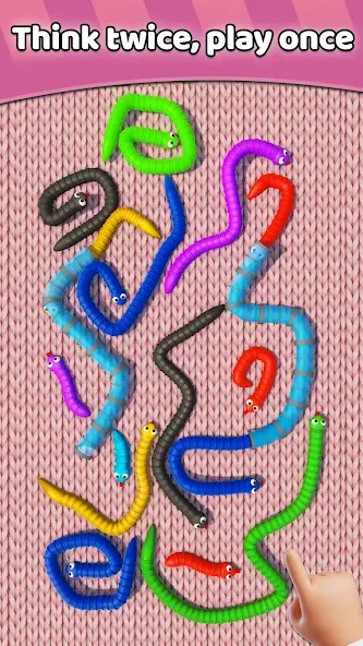 Tangled Snakes Puzzle Game (Танглед Снейк 3Д)  [МОД Unlimited Money] Screenshot 2