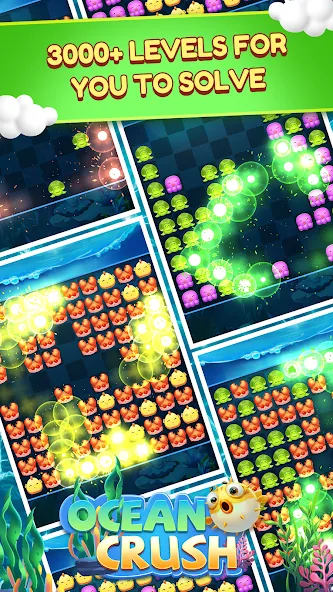 Ocean Crush-Matching Games (Оушен Краш)  [МОД Бесконечные монеты] Screenshot 2