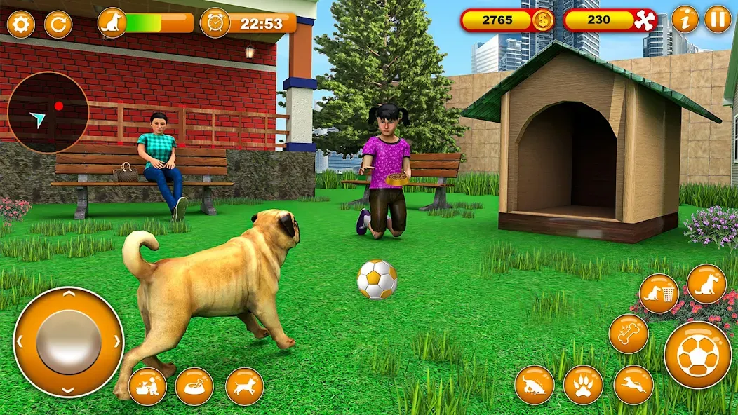 Pet Dog Family Adventure Games  [МОД Много монет] Screenshot 2