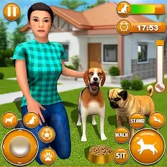 Скачать взломанную Pet Dog Family Adventure Games  [МОД Много монет] - полная версия apk на Андроид