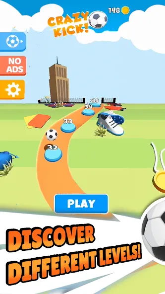 Crazy Kick! Fun Football game  [МОД Бесконечные деньги] Screenshot 5