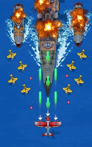 1945 Air Force: Airplane games (тысяча девятьсот сорок пять)  [МОД Бесконечные монеты] Screenshot 1