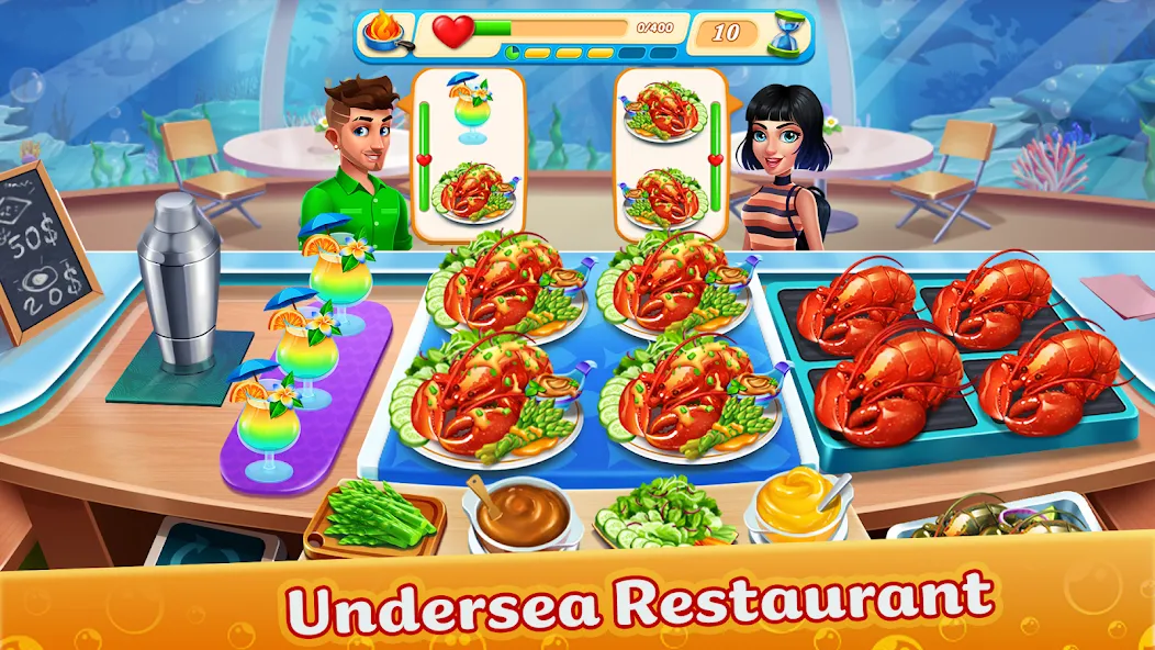 Cooking Aquarium - A Star Chef (Кукинг Аквариум)  [МОД Много монет] Screenshot 2