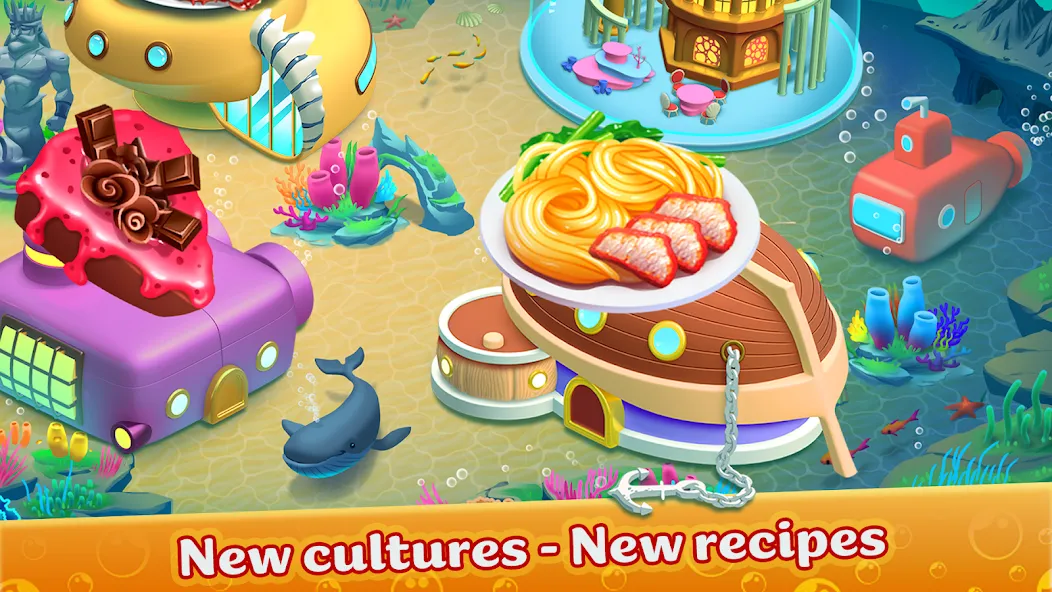 Cooking Aquarium - A Star Chef (Кукинг Аквариум)  [МОД Много монет] Screenshot 5