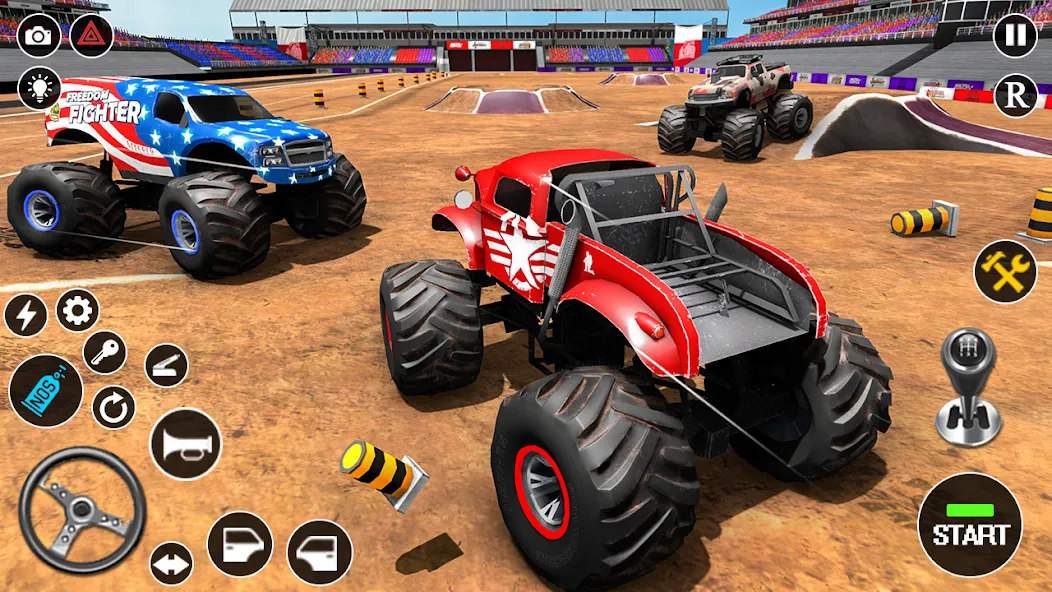 Fearless US Monster Truck Game (Фирлесс ЮЭС Монстер Трак Гейм)  [МОД Бесконечные деньги] Screenshot 5