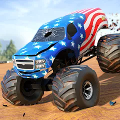 Скачать взломанную Fearless US Monster Truck Game (Фирлесс ЮЭС Монстер Трак Гейм)  [МОД Бесконечные деньги] - полная версия apk на Андроид