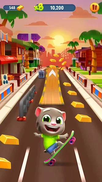 Talking Tom Gold Run  [МОД Меню] Screenshot 1