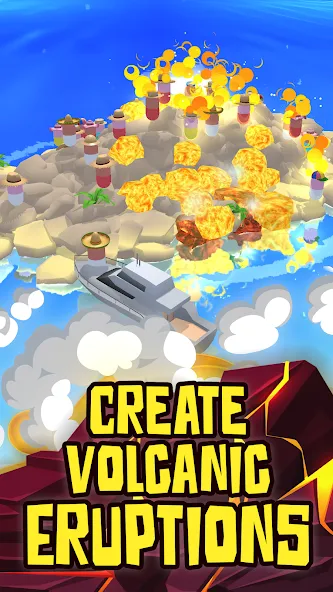 Volcano Island - Sim Game (Вулканический остров)  [МОД Бесконечные монеты] Screenshot 1