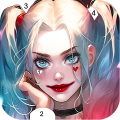 Скачать взломанную Clown Color, Paint by number  [МОД Menu] - полная версия apk на Андроид