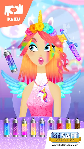 Girls Hair Salon Unicorn  [МОД Menu] Screenshot 1