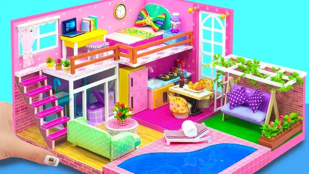 Girl Doll House Design Games (Дизайнерские игры для девочек Домик для кукол)  [МОД Бесконечные монеты] Screenshot 2