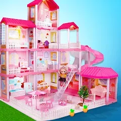 Скачать взломанную Girl Doll House Design Games (Дизайнерские игры для девочек Домик для кукол)  [МОД Бесконечные монеты] - последняя версия apk на Андроид