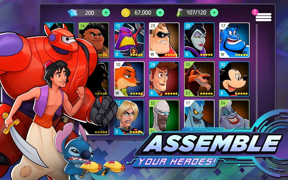 Disney Heroes: Battle Mode (Дисней Хироус)  [МОД Mega Pack] Screenshot 3