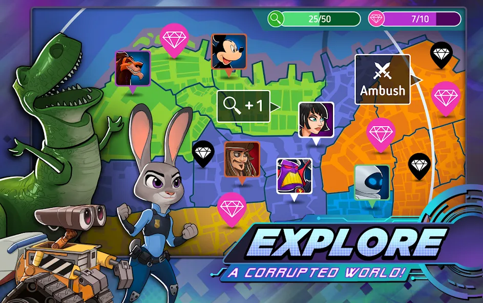 Disney Heroes: Battle Mode (Дисней Хироус)  [МОД Mega Pack] Screenshot 5