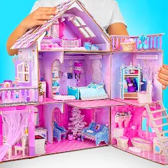 Взлом Doll House Design: Girl Games (Долл Хаус Дизайн)  [МОД Mega Pack] - полная версия apk на Андроид