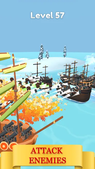 Merge Pirates (Мердж Пираты)  [МОД Бесконечные монеты] Screenshot 2