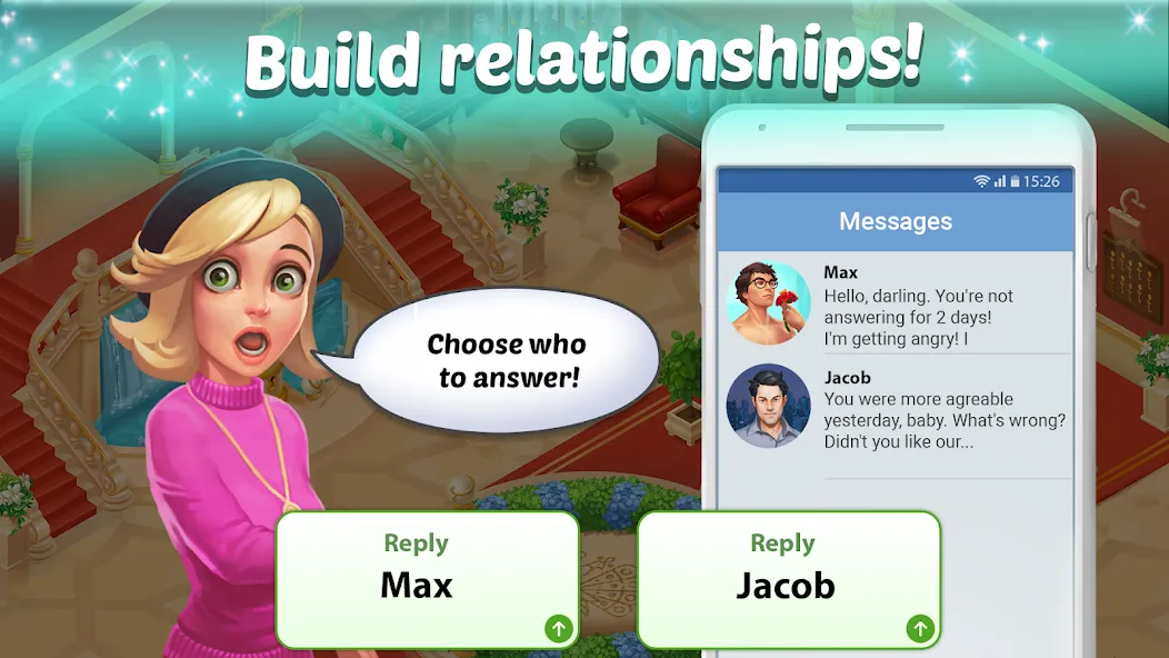Family Hotel: love & match-3 (Фэмели Отель)  [МОД Бесконечные деньги] Screenshot 5