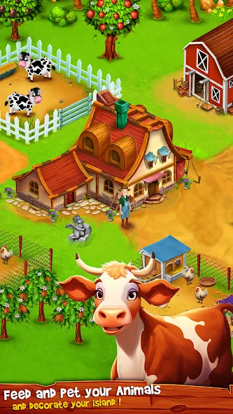 Country Valley Farming Game (Парадайз Хей Фарм Айленд)  [МОД Mega Pack] Screenshot 4