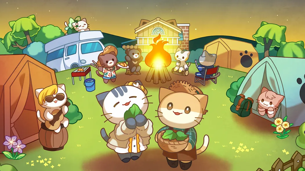 Cat Forest - Healing Camp  [МОД Меню] Screenshot 1