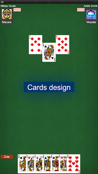 Latvian card game: RaccoonZole  [МОД Меню] Screenshot 4