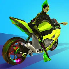 Взломанная Wild Wheels: Bike Racing (Уайлд Вилз)  [МОД Mega Pack] - последняя версия apk на Андроид