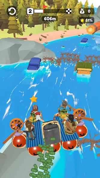 Raft Racing (ДИУАфтинг)  [МОД Все открыто] Screenshot 2