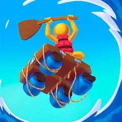 Взломанная Raft Racing (ДИУАфтинг)  [МОД Все открыто] - полная версия apk на Андроид