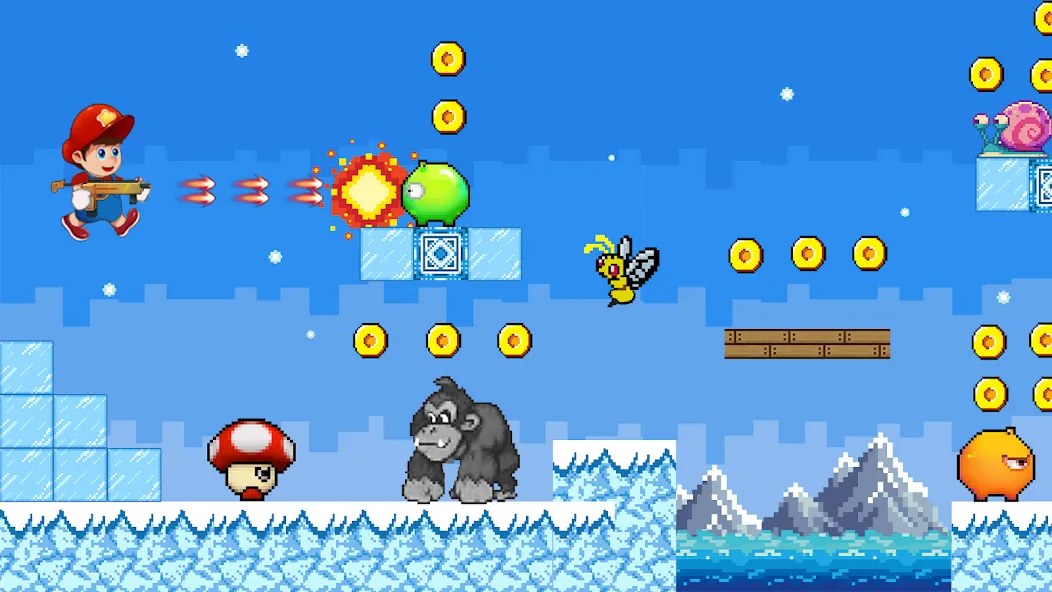 Super Mano : Adventure Jump (упер кэт ган)  [МОД Бесконечные монеты] Screenshot 5