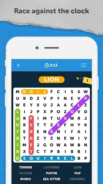 Infinite Word Search Puzzles (Инфинити ворд срч пазлы)  [МОД Unlimited Money] Screenshot 1