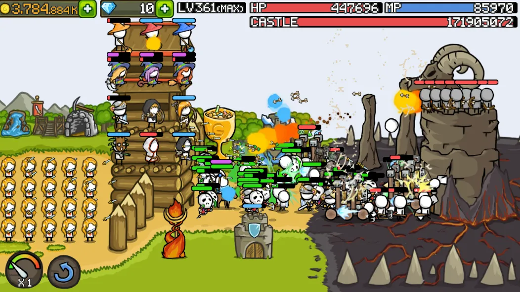 Grow Castle - Tower Defense (Гроу Касл)  [МОД Много монет] Screenshot 1